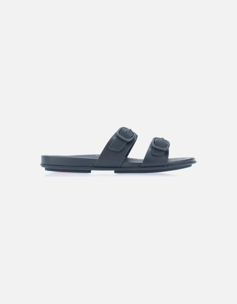 Womens Gracie Rubber-Buckle Two-Bar Sandals