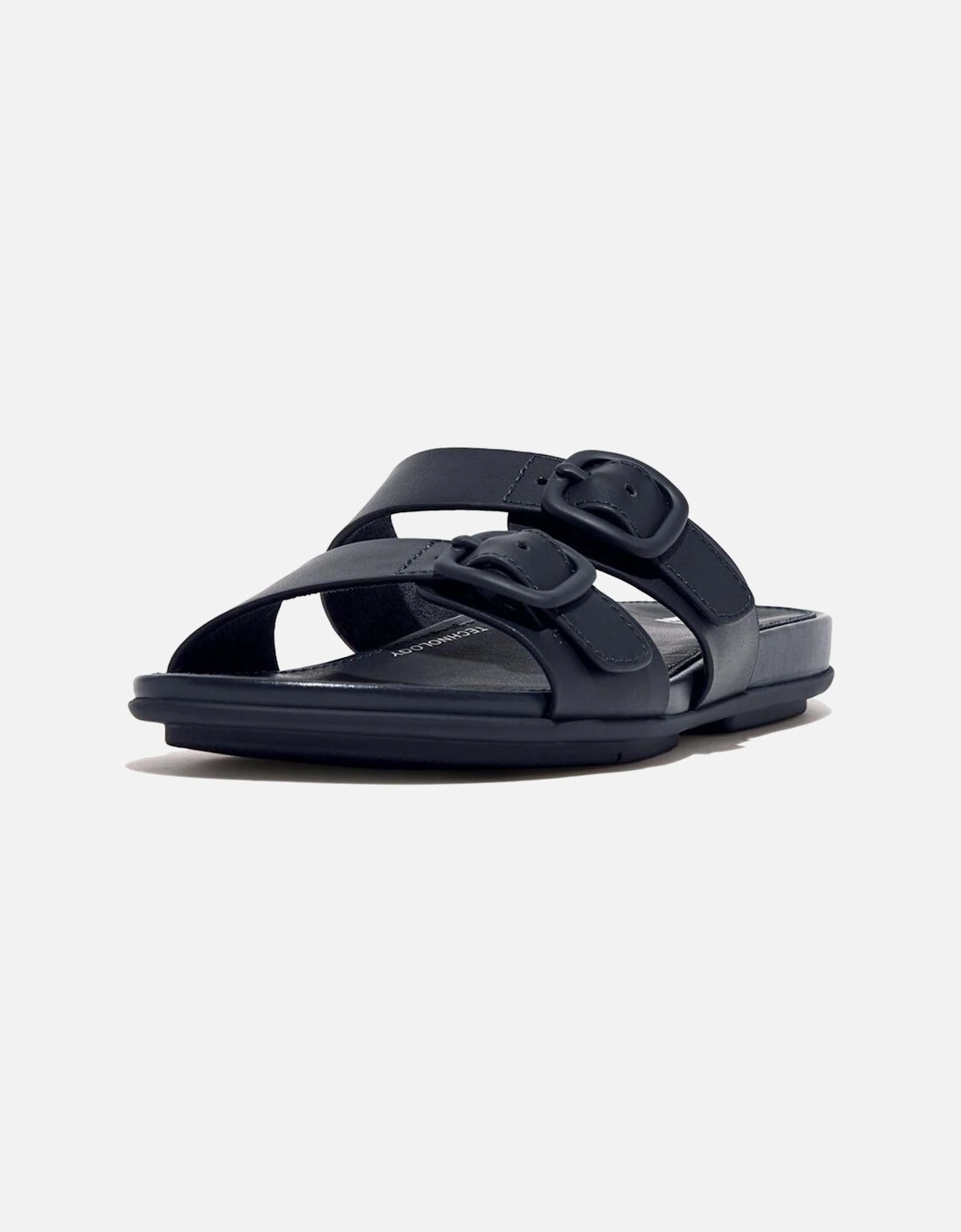 Womens Gracie Rubber-Buckle Two-Bar Sandals