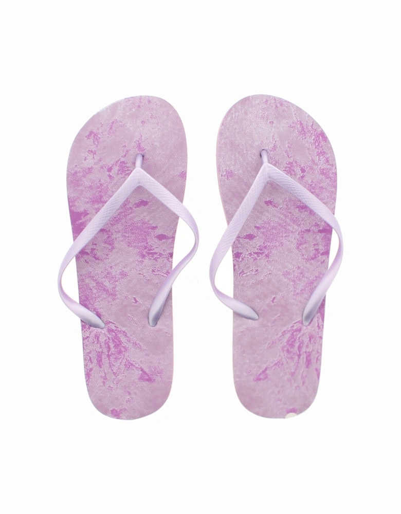 Womens sandals tie dye flip flop Toe Thong Dual Sized purple UK Size