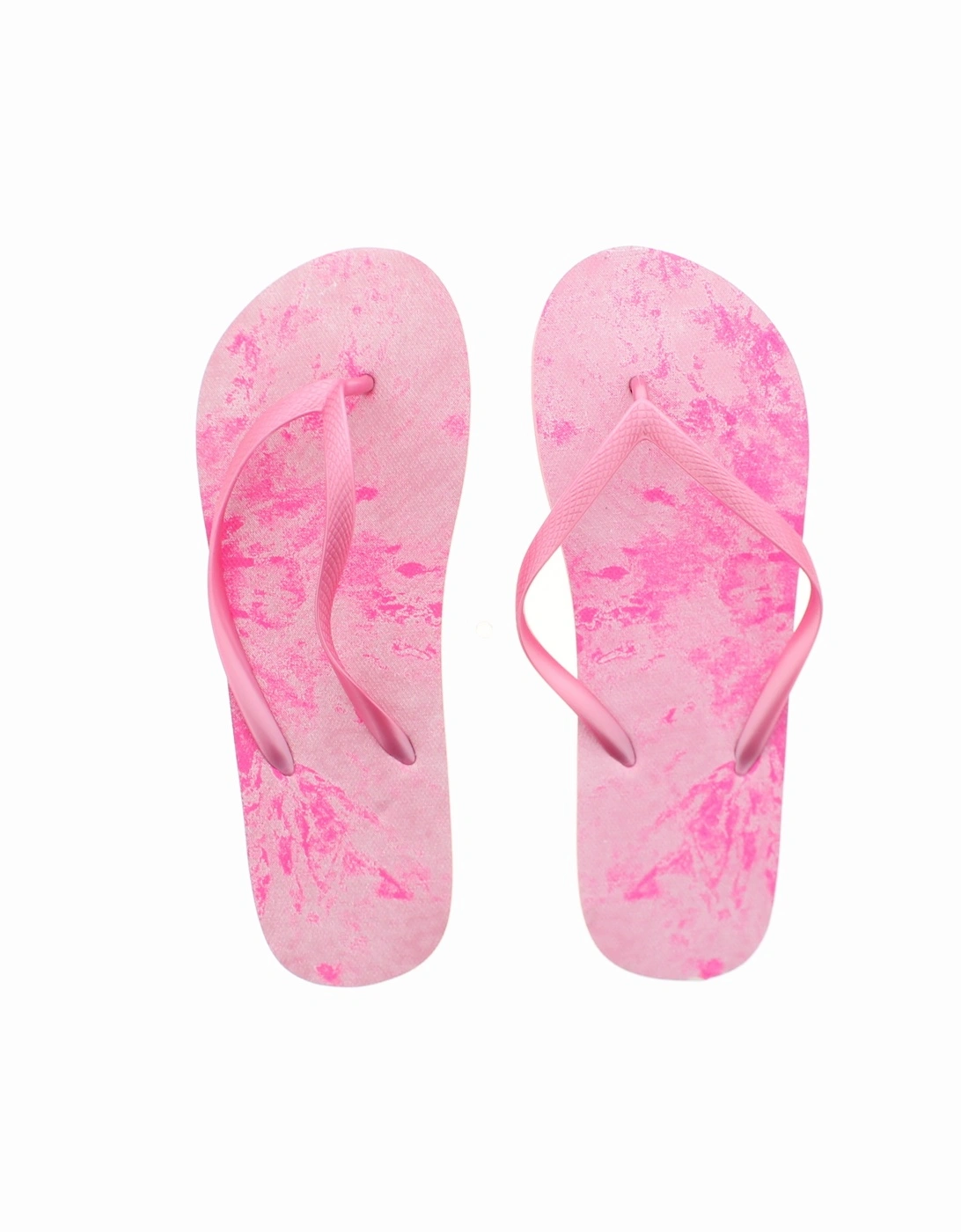 Womens sandals tie dye flip flop Toe Thong Dual Sized Yellow UK Size, 2 of 1
