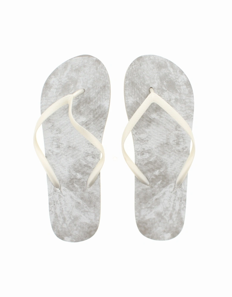 Womens sandals tie dye flip flop Toe Thong Dual Sized Grey UK Size