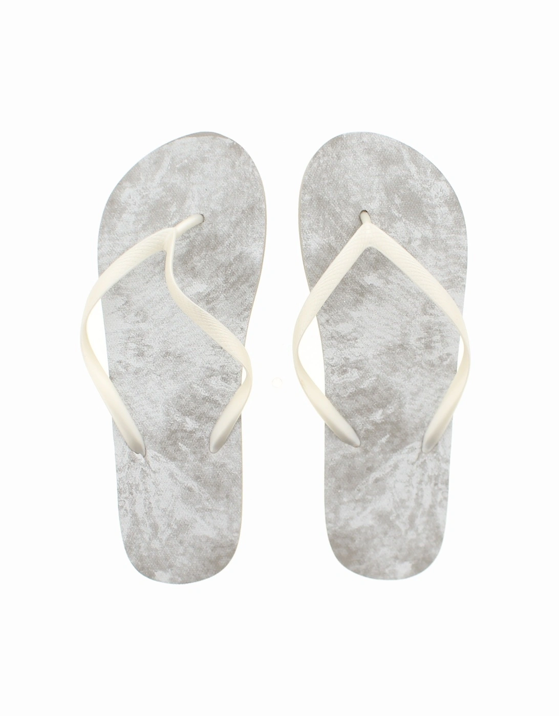 Womens sandals tie dye flip flop Toe Thong Dual Sized Grey UK Size, 2 of 1