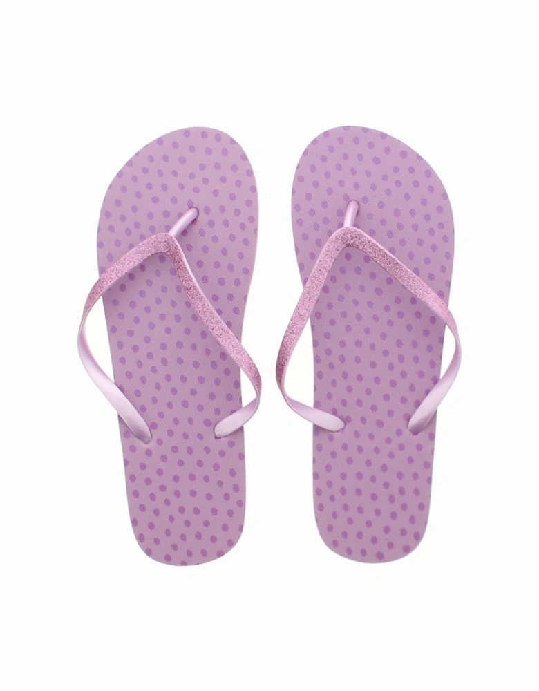 Womens Sandals Spot Gliiter Flip Fl Flip Flops Toe Thong Pool Purple UK