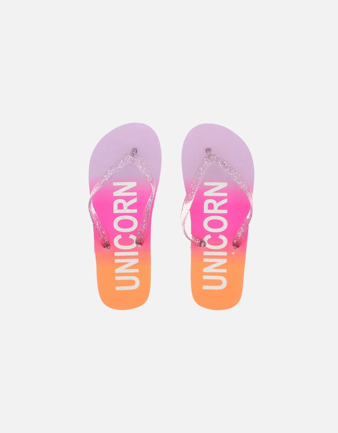 Girls Sandals Unicorn Flip Flop Sliders Toe Thong Pool Beach Purple UK S, 2 of 1
