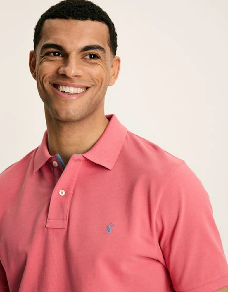 Men's Woody Cotton Polo Shirt  Soft Pink