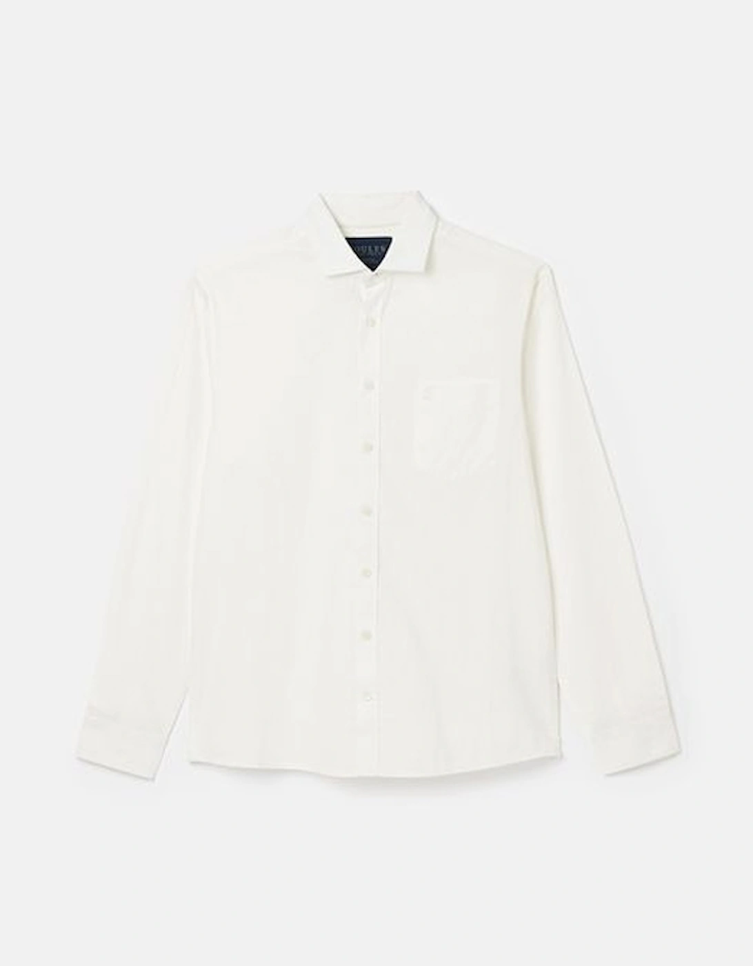 Men's Long Sleeve Linen Shirt White