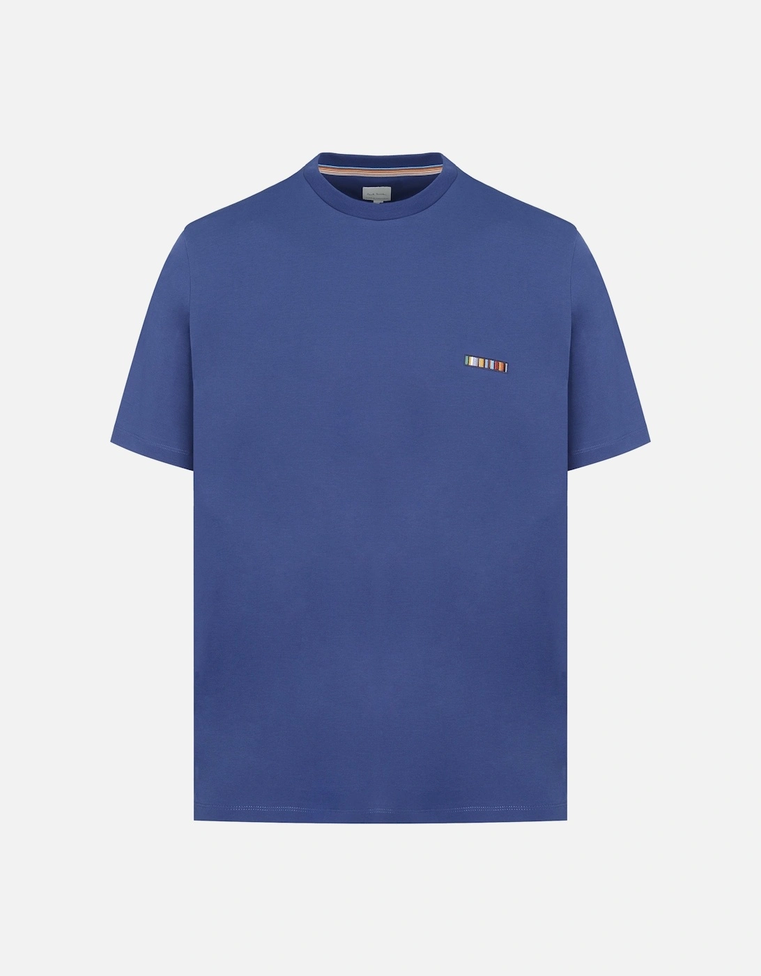 Multi Stripe Embroidery T-shirt Navy, 5 of 4