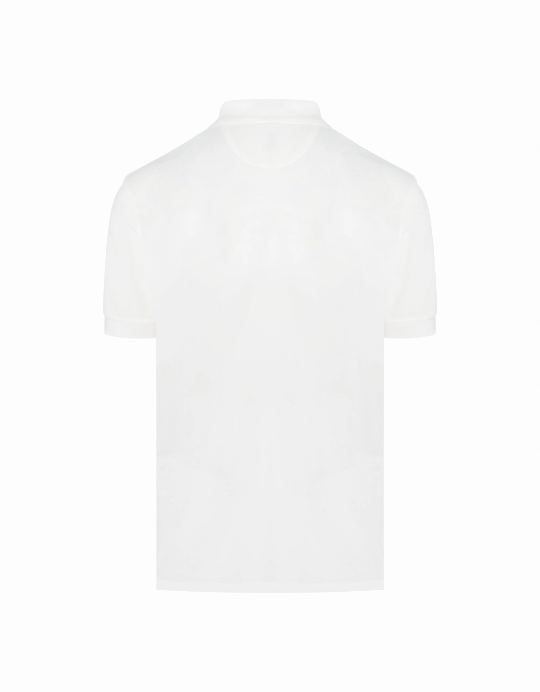 Multi Stripe Embroidery Polo Shirt White