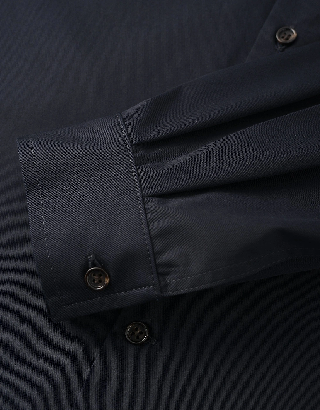 Tape Detail Chino Cotton Shirt Navy