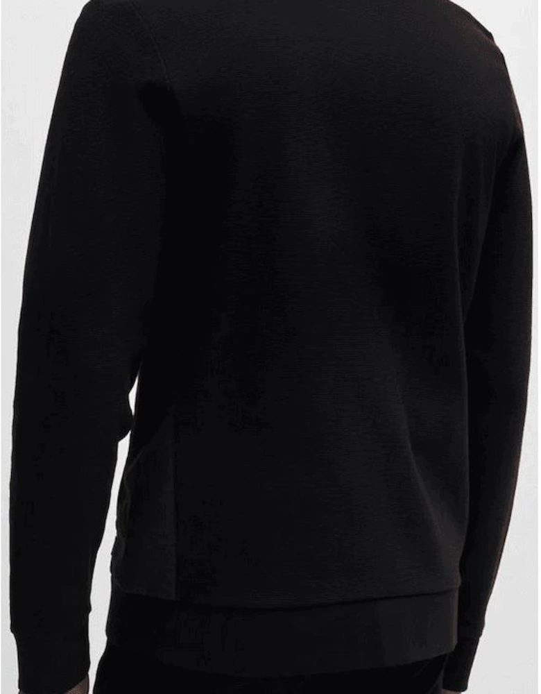 Shepherd Cotton Zip Up Black Sweatshirt