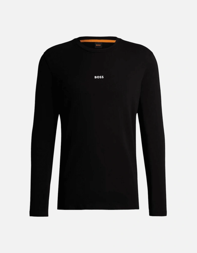 Tchark Centre Logo Black Long Sleeve T-Shirt