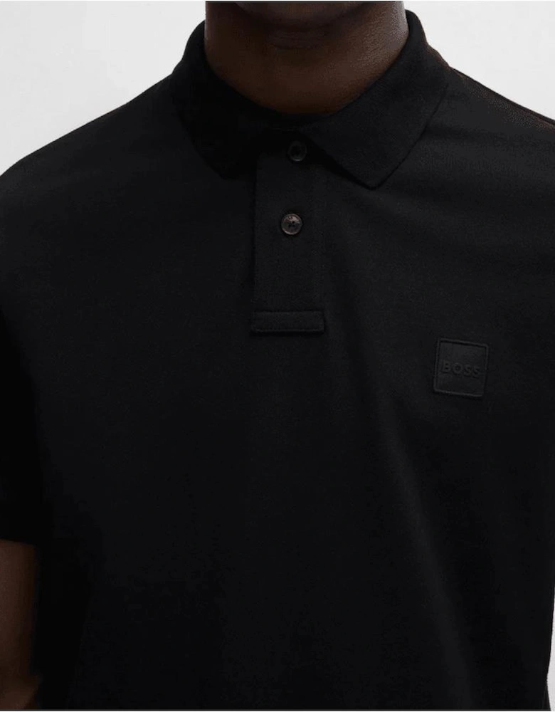 Passenger Embroidered Logo Black Polo Shirt