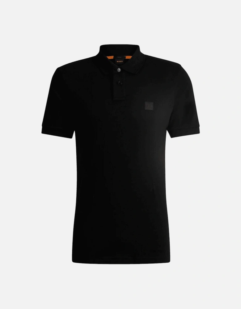 Passenger Embroidered Logo Black Polo Shirt