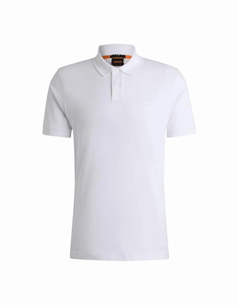 Passenger Embroidered Logo White Polo Shirt