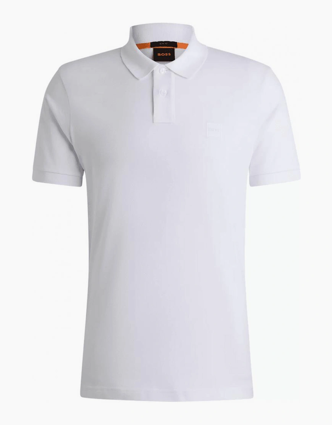 Hugo Boss Men's White Passenger Embroidered Logo Polo Shirt  42 Xl