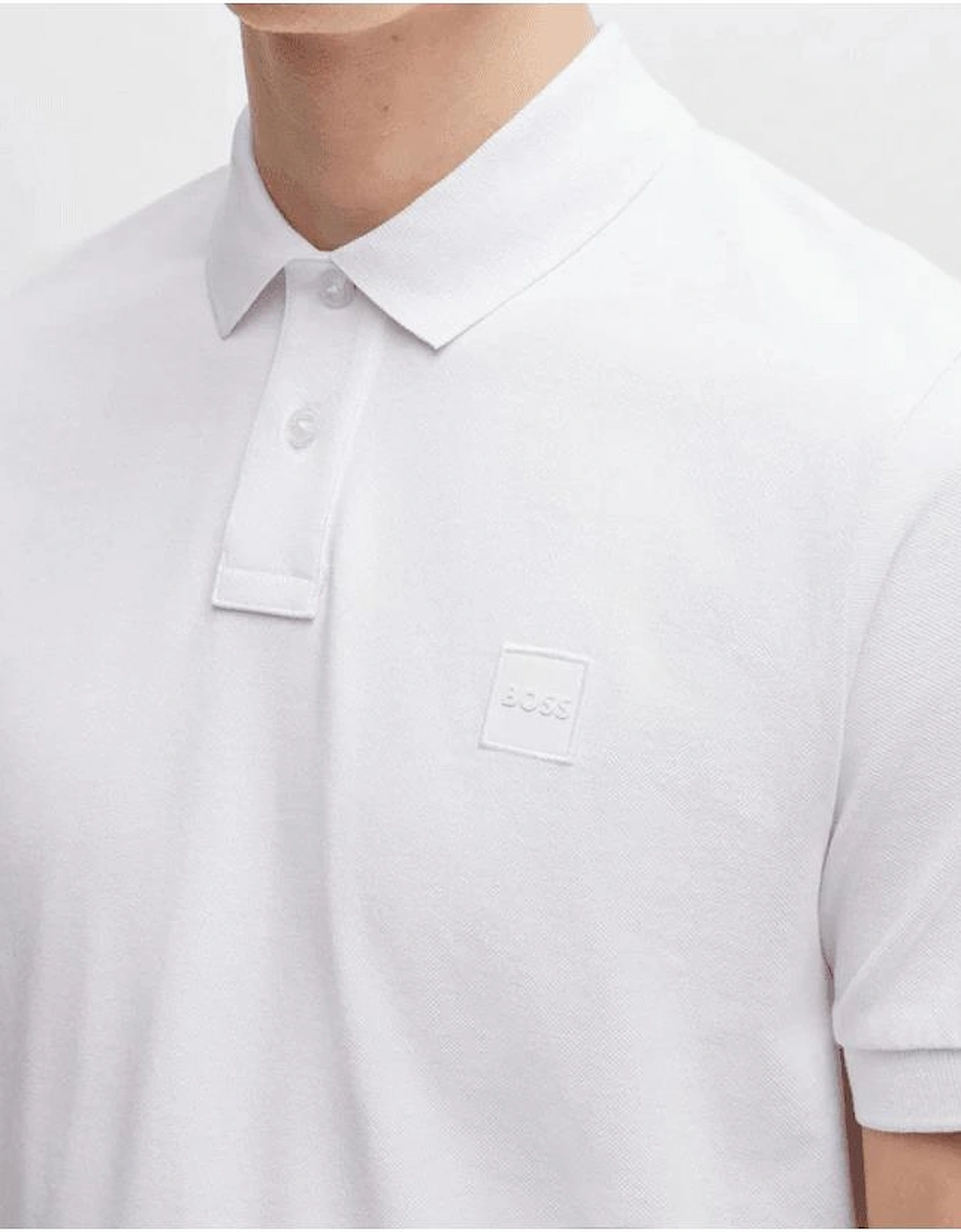 Passenger Embroidered Logo White Polo Shirt