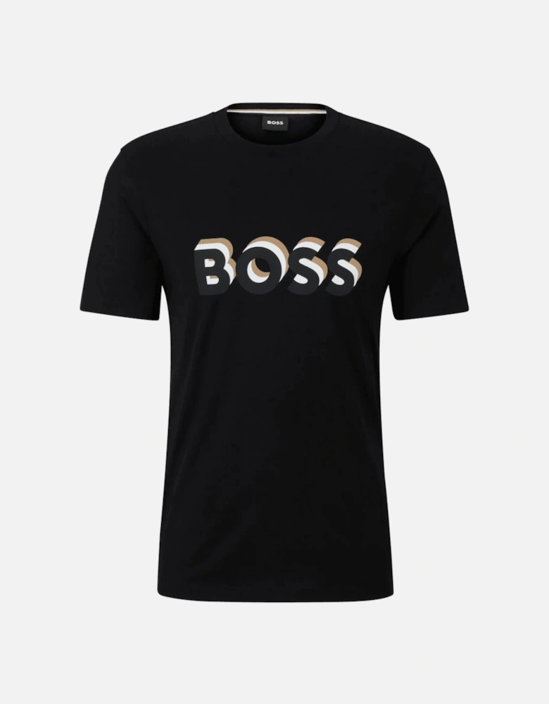 Tiburt Print Logo Black T-Shirt