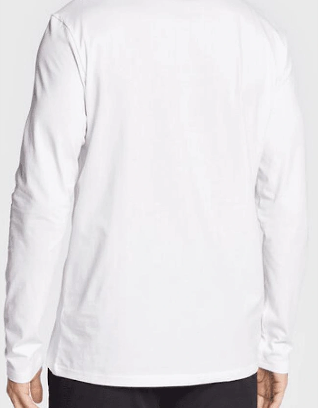 Tchark Centre Logo White Long Sleeve T-Shirt