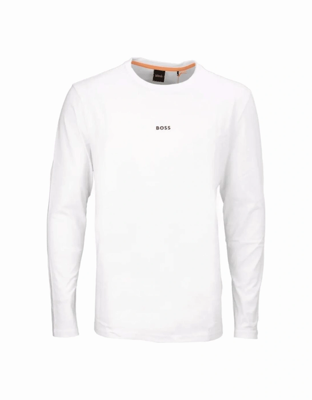 Tchark Centre Logo White Long Sleeve T-Shirt, 4 of 3