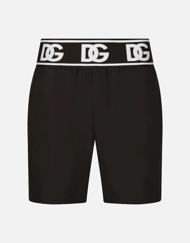 DG Logo Waistband Swimshorts in Black