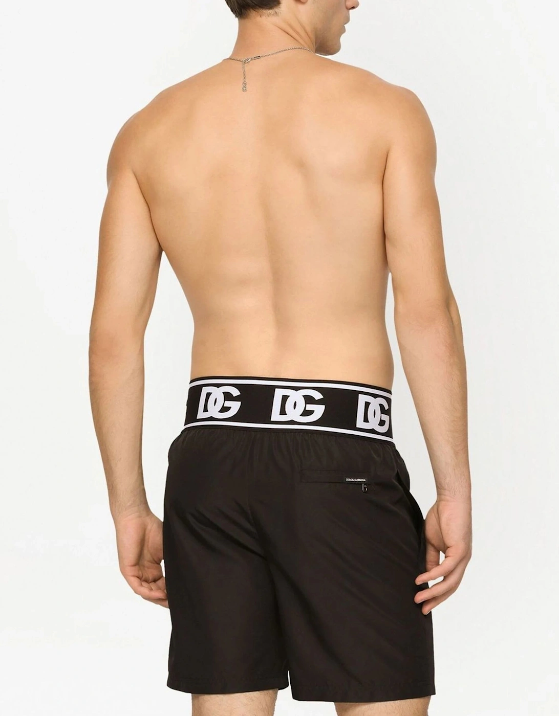 DG Logo Waistband Swimshorts in Black