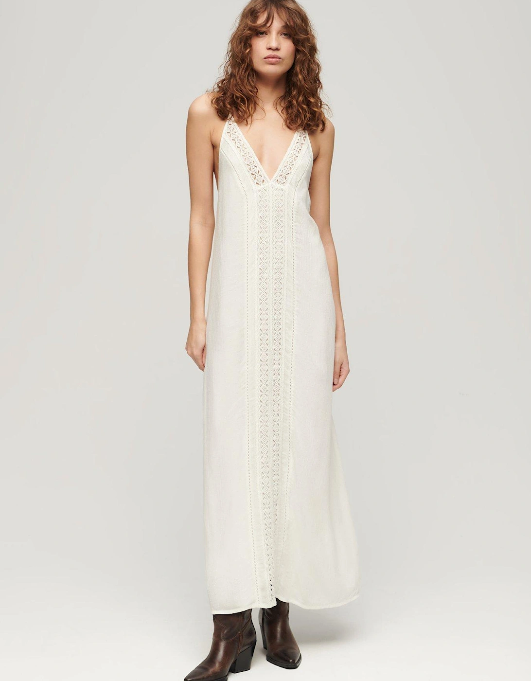 Ibiza Cami Maxi Dress - White, 6 of 5