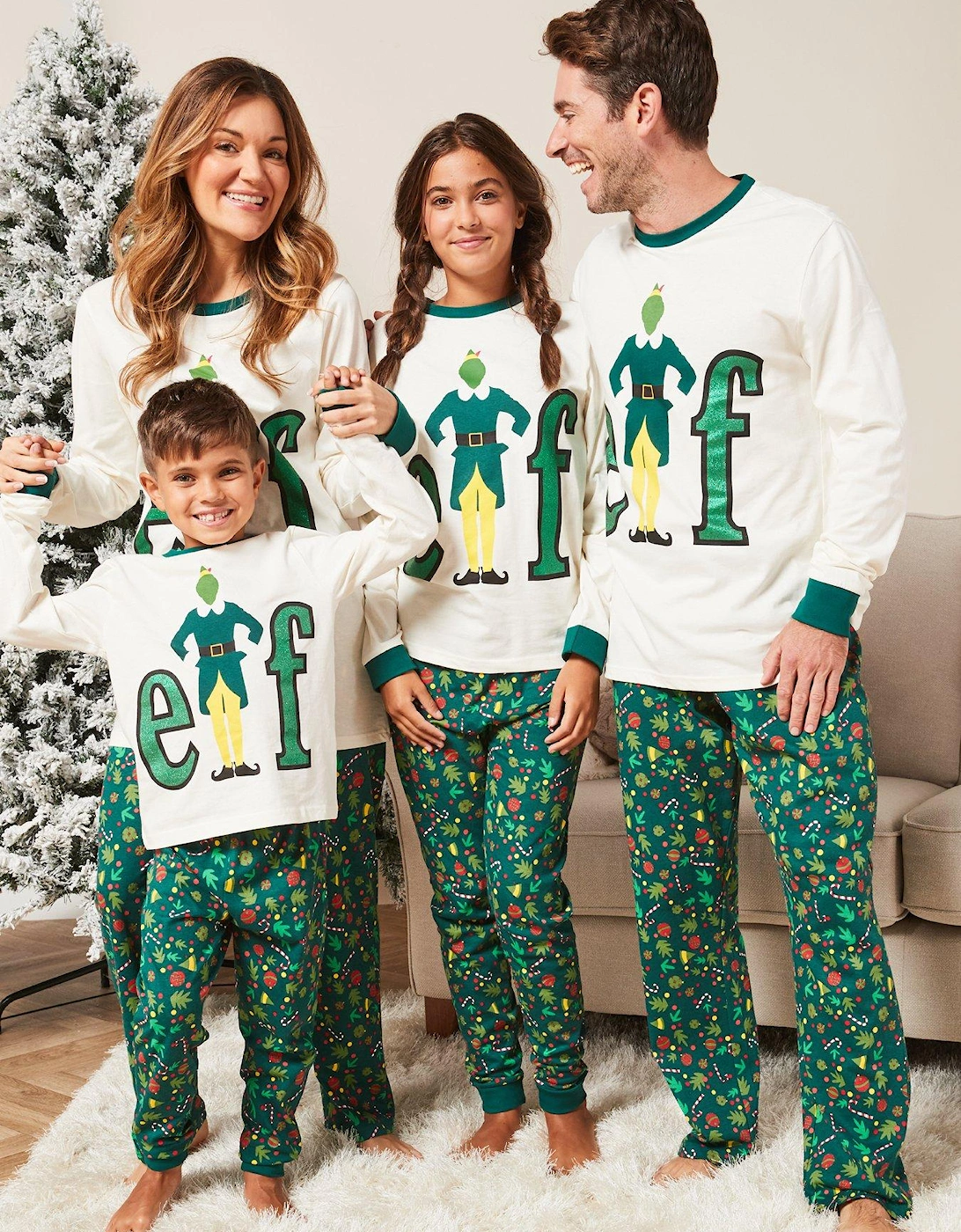 Unisex Kids The Movie Family Mini Me Christmas Pyjamas - Cream