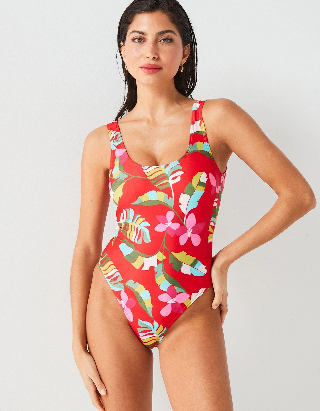 Scoop Neck Swimsuit - Bright Print, 7 of 6