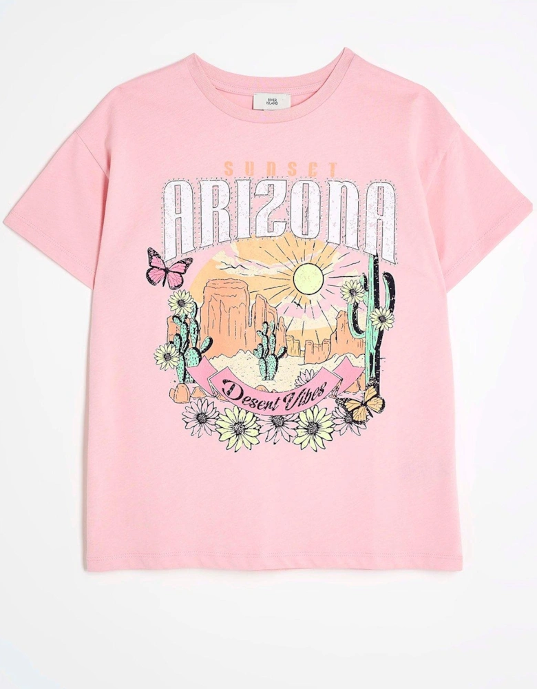 Girls Arizona Graphic T-shirt - Pink