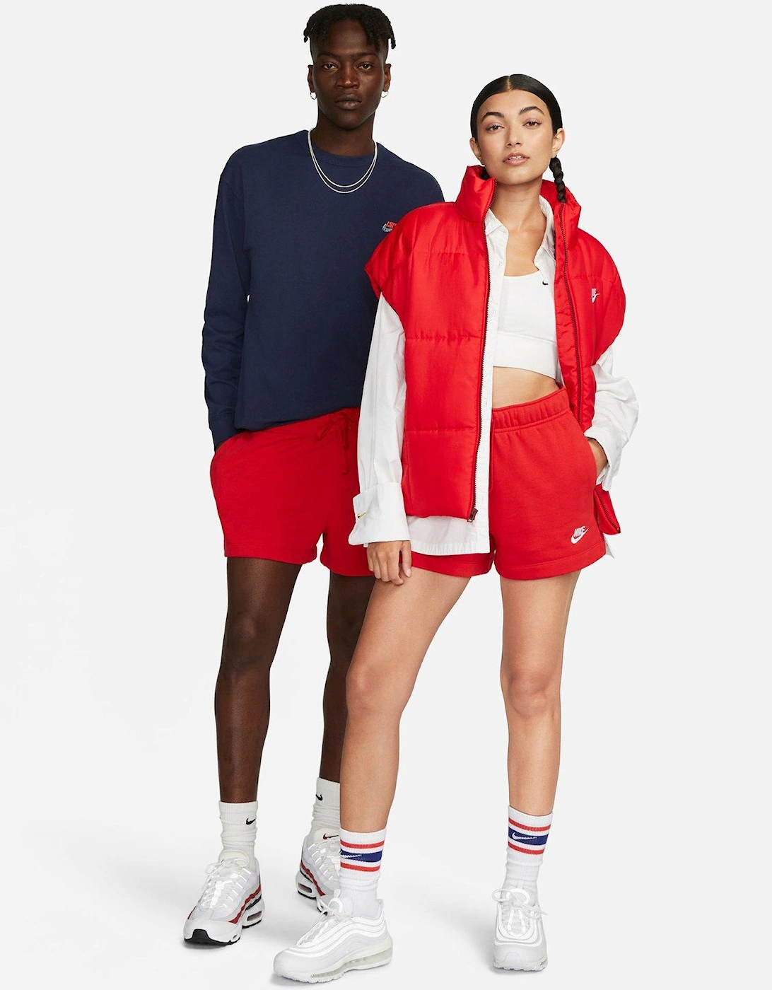 Sportswear Club Fleece Mid-Rise Shorts - Red