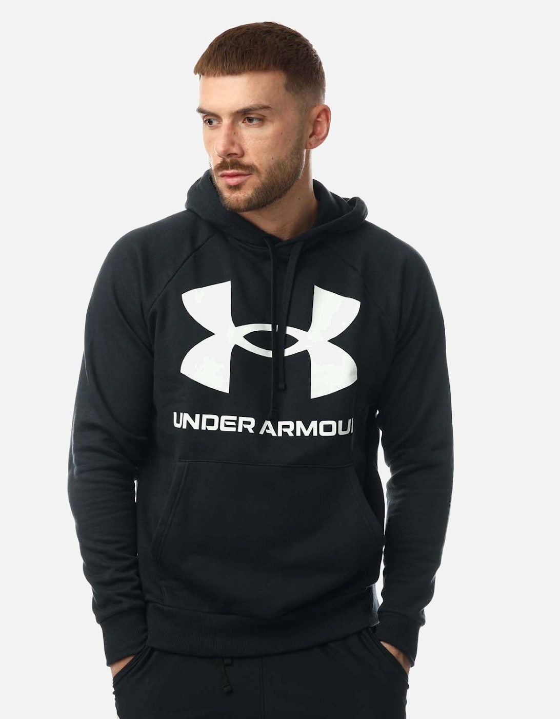 Mens UA Rival Fleece Big Logo Hoodie, 6 of 5