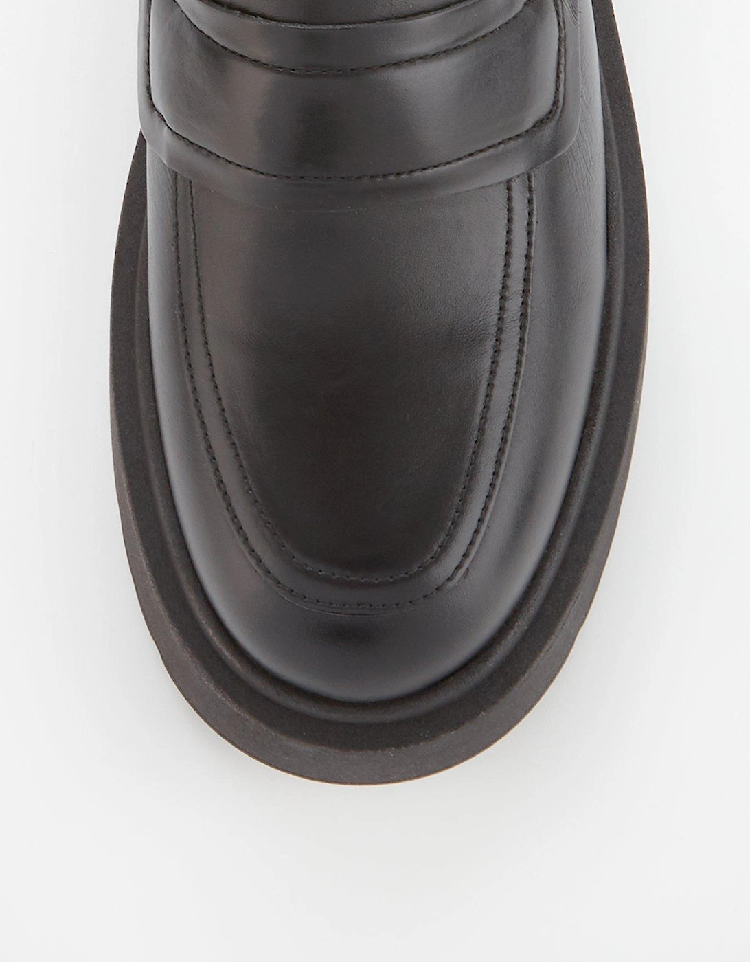 Leather Chunky Loafer - Black