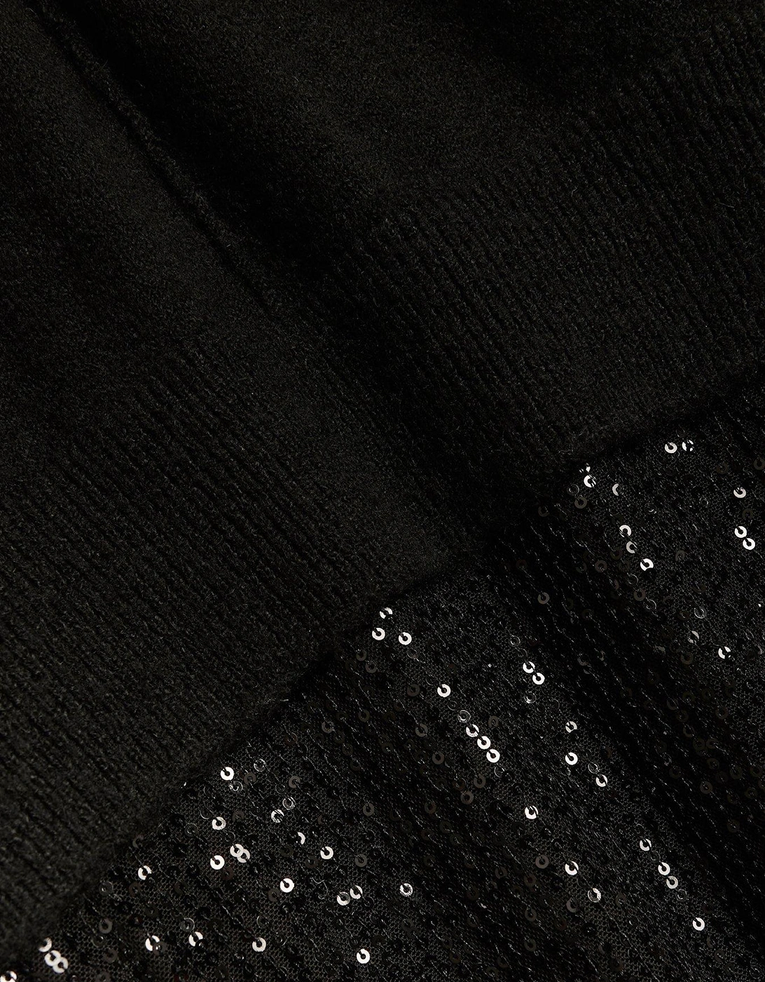 Sequin Jumper Dress - Black