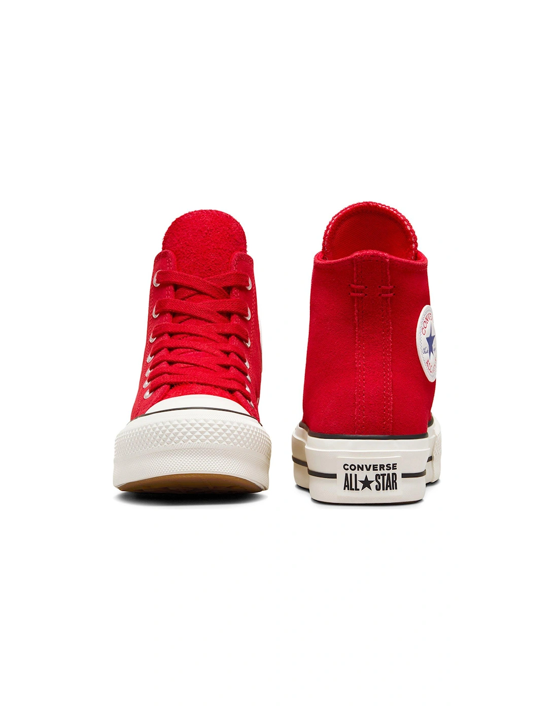 Womens Lift Suede Hi Top Trainers - Red