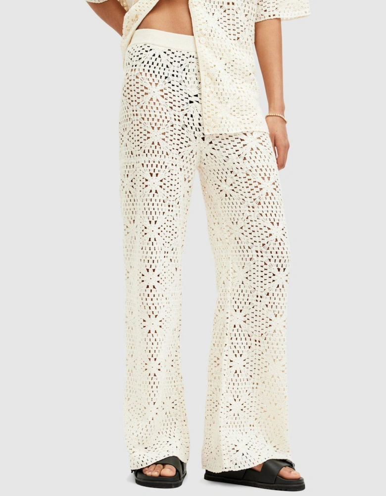 Milly Crochet Trouser - White