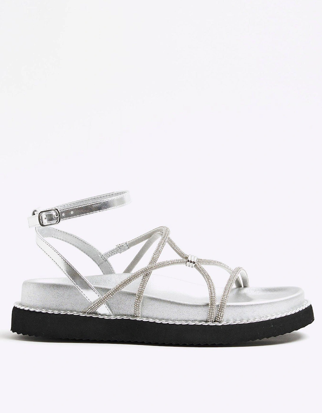 Strappy Rope Sandal - Silver, 6 of 5