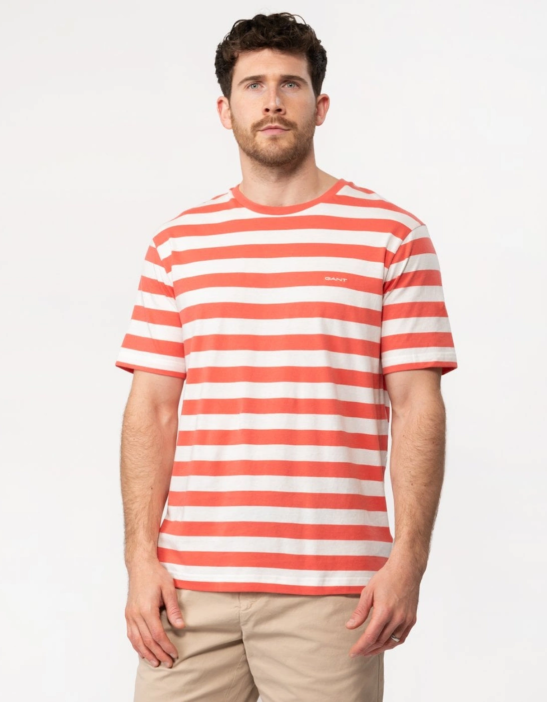 Mens Stripe Short Sleeve T-Shirt, 5 of 4