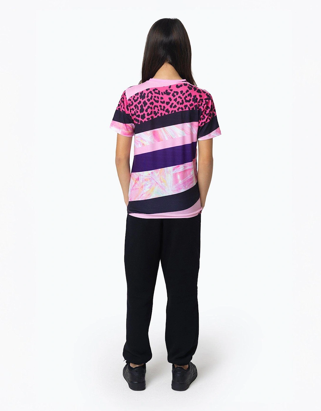 Girls Multi Dark Pink Stripe T-shirt