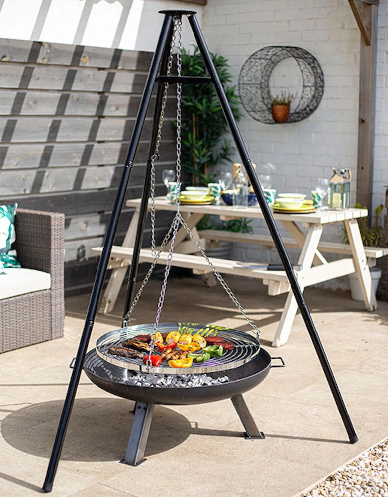 Tripod with Hanging Grill