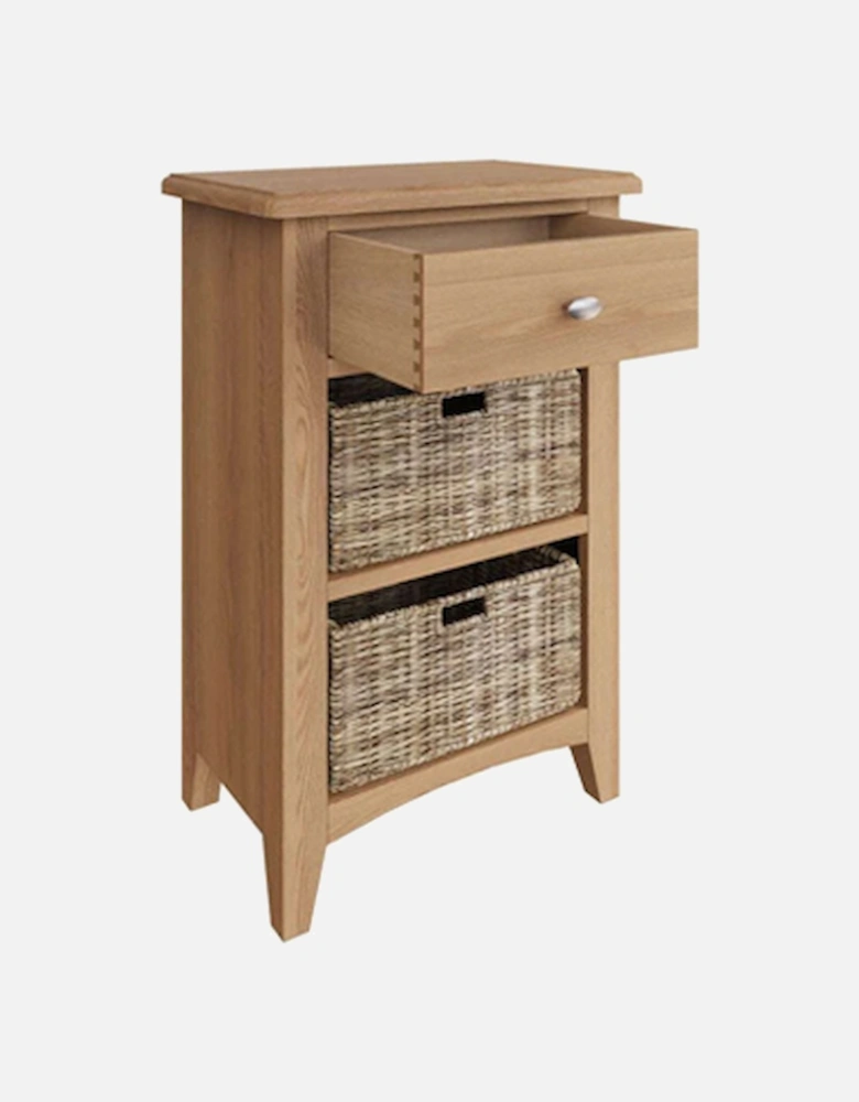 Gorran 1 Drawer 2 Basket Cabinet Oak