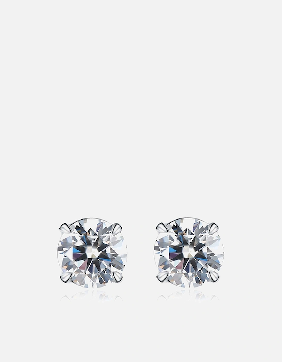 Eternal 9k White Gold Stud Earrings, 2 of 1