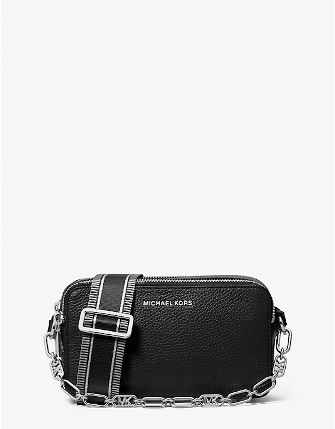 Jet Set Small Pebbled Leather Double-Zip Camera Bag, 5 of 4