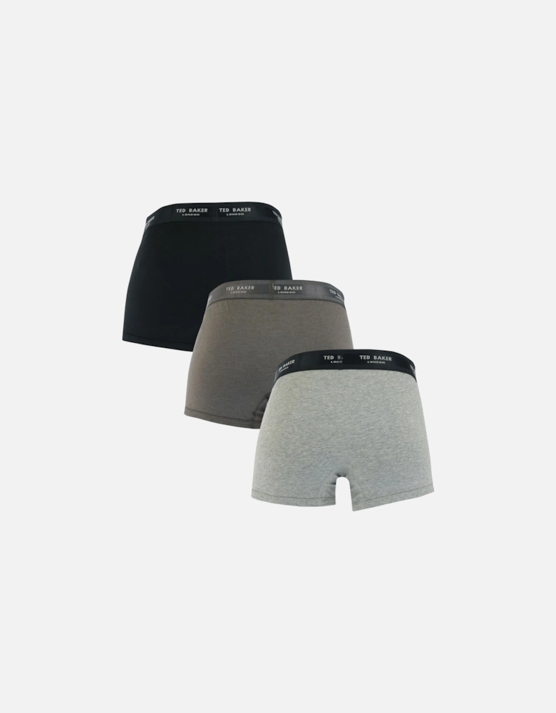 Mens 3-Pack Cotton Boxers - Mens Three Pack Cotton Fashion Trunk