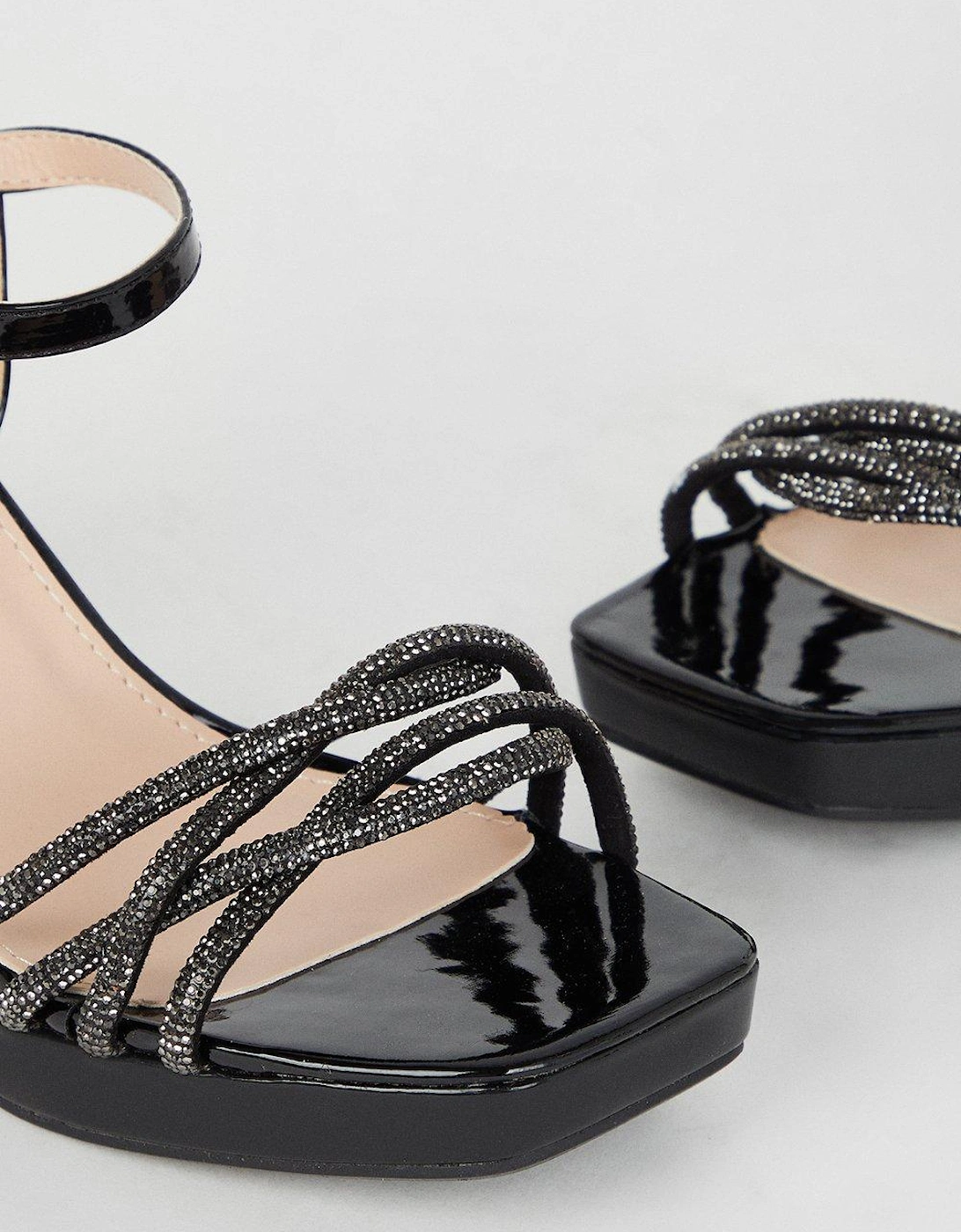Taylor Diamante Platform Heeled Sandals