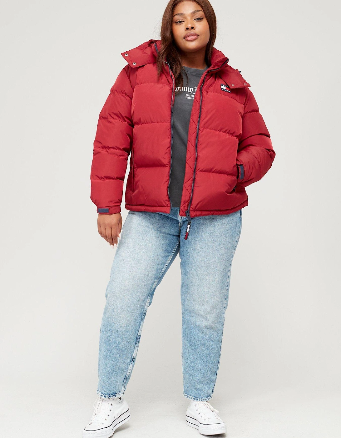 Curve Alaska Quilted Puffer Jacket - Red