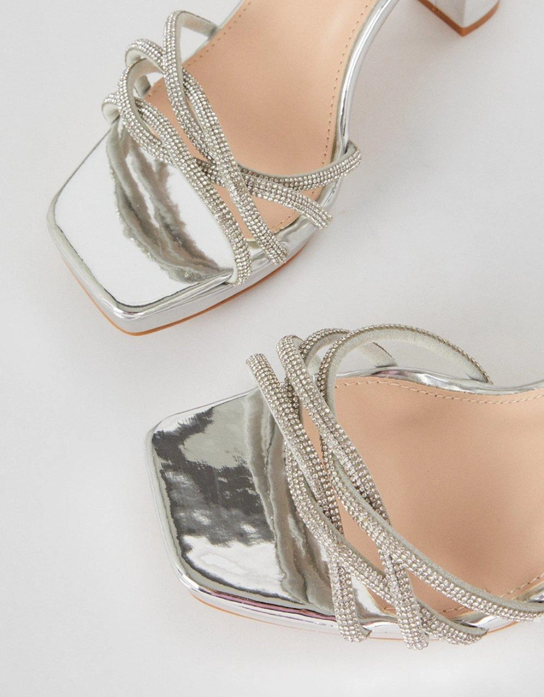 Taylor Diamante Platform Heeled Sandals