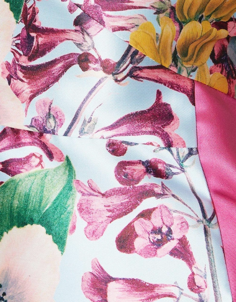 One Shoulder Seam Detail Ruffle Midi Dress