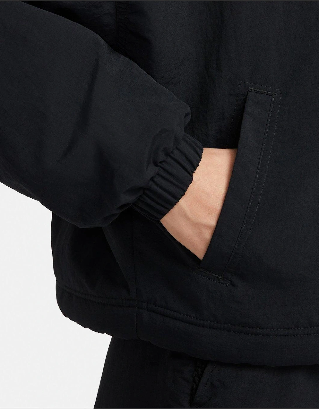 NSW Essential Sherpa Lined Woven Jacket - Black