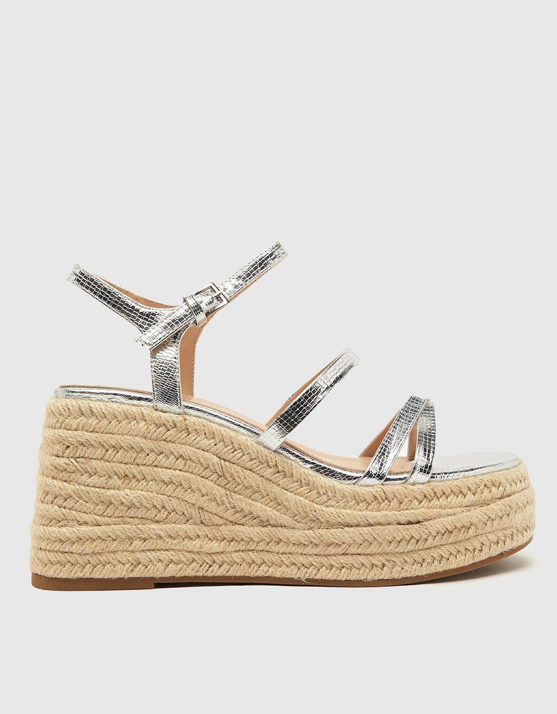 Vienna Strappy Wedge - Silver, 2 of 1