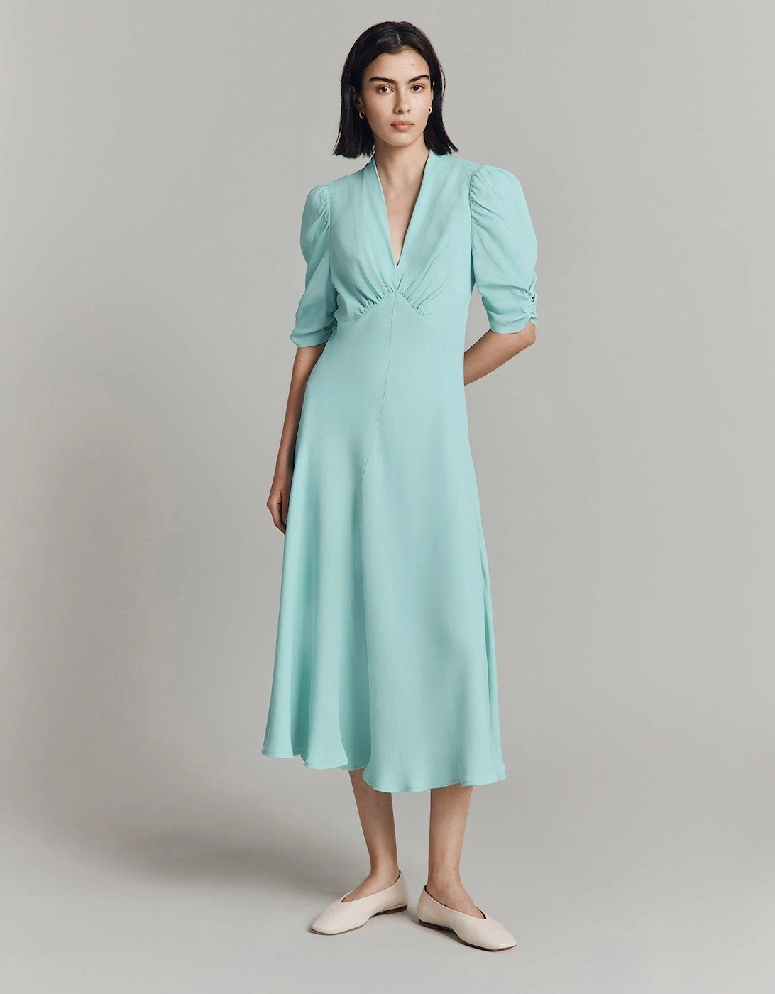 Madi Short Sleeve Midaxi Dress - Blue, 2 of 1